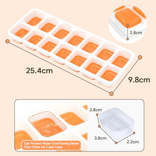 Ice Cube Trays 4 Pack(Orange)