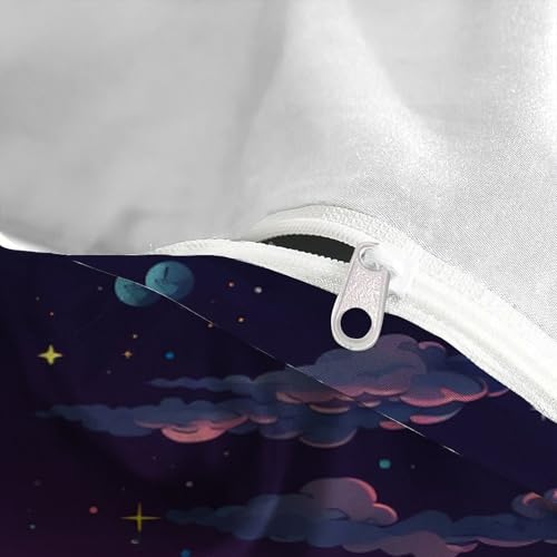 Parure de lit linge de lit microfibre super king avec housse de couette space - 5