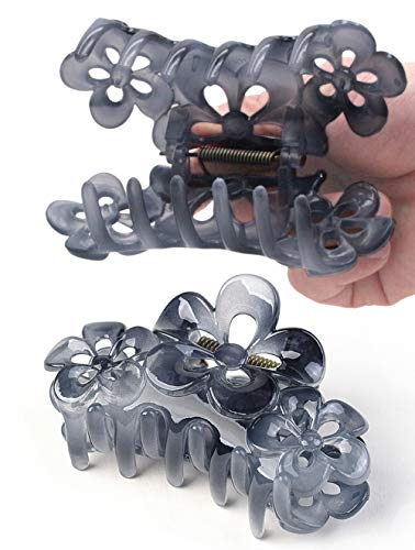 Fashion & Lifestyle 3 Pack 4-Inch Large Hair Claws Jaw Clips For Women And Girls - Pretty Strong Clamp Non-Slip Barrettes Hair Updo Grips Bath Accessories For Thick Hair #TOP4