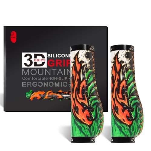 Chooee Ergonomic Mountain Bike Grips,Silicone Bike Handlebar Grips for MTB/BMX.