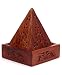 Produktbild Puckator Sheesham Räucherkegel, Holzpyramide, mit Laubsägearbeit, Braun, 10 x 9 x 9 cm, gemischt, Höhe 10 cm, Breite 9 cm