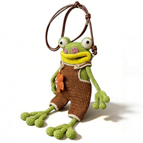 Porte monnaie grenouille kit de crochet sac bandoulière tricot artisanal