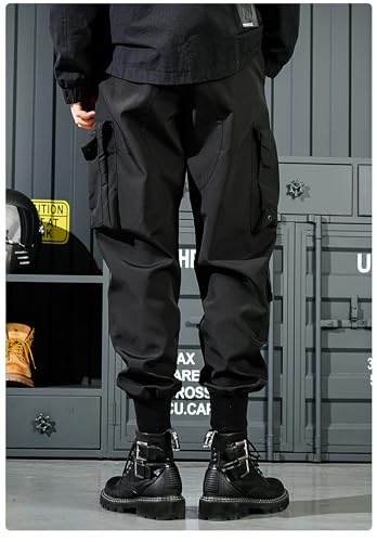 MOKEWEN Men's Jogger Pockets Ankle Athletic Ankle Cargo Pants4
