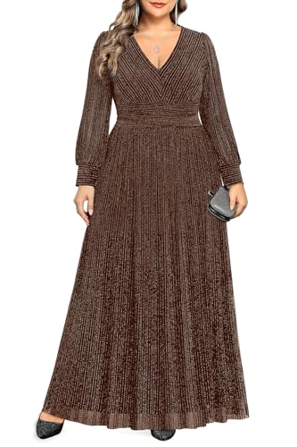 Image of Pinup Fashion Plus Size Formal Evening Glitter Prom Wedding Guest Dress | Silver thread straight knit, v-neck, empire waist, back zipper, a-line, maxi long, perfect for evening party, wedding guest