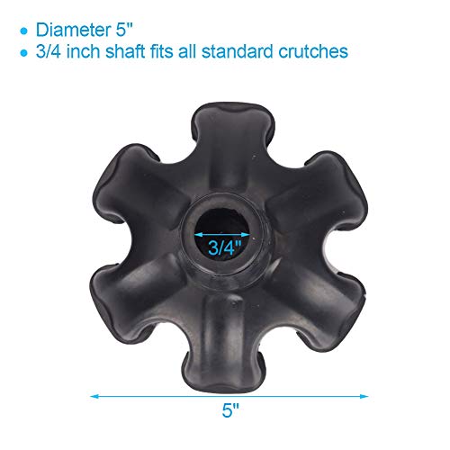 Hnyg Cane Tips 3/4 Inch 6 Support Cane Feet Self Standing Cane Tip,Non-Skid Rubber Walking Cane Tips,Cane Tips 3/4 Inch Heavy Duty,Cane Foot Replacement,Crutch Tips,Base For Walking Cane. #TOP1