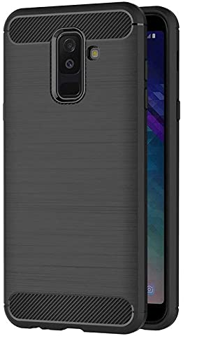 SkyTree Solid Carbon Fibre Shock Proof Edge to Edge Back Cover for Samsung Galaxy J8