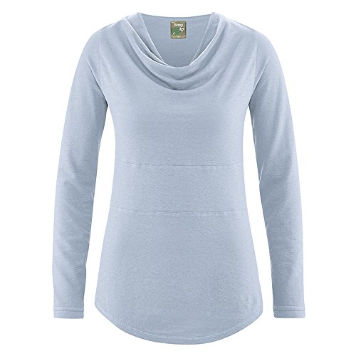 Preisvergleich Produktbild HempAge Damen Langarm-Shirt Rhianna Hanf / Bio-Baumwolle, Clear Sky, XL