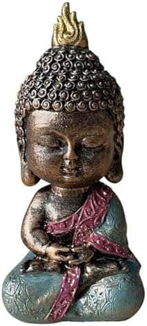 Statue Bouddha Zen Light Grise 12cm - Décoration Feng Shui Apaisante Et Porte-Bonheur Pour Intérieur