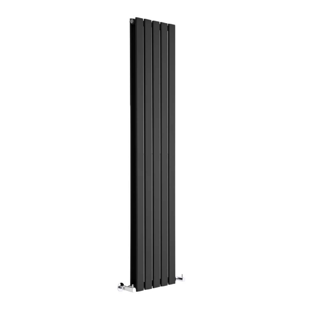 MILANO Black Vertical Double Flat Panel Radiator 1600 x 350mm