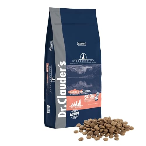 DR.CLAUDER'S - Hyposensitive | Trockenfutter mit Singleprotein für Sensible, ausgewachsene Hunde. Getreide- und glutenfreies Alleinfuttermittel im Beutel | 11,5kg Lachs&Kartoffel