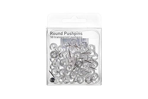 Ya en mundofriki.es: Bi-Office - Chinchetas redondas, 50 unidades, Transparente