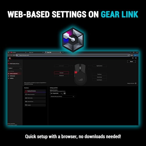 Image of ASUS ROG Gladius III Core Wired Gaming Mouse - Right-Handed Ergonomic, 72g, 12K DPI, ROG Paracord, Push-Fit Switch Sockets /Hot-Swappable Switches, Gear Link Web-Based Configuration, PC /Mac Support