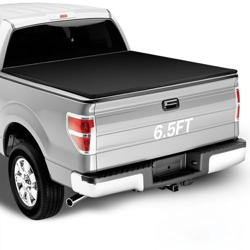 M-AUTO Soft Tri-Fold Truck Bed Cover Soft Vinyl Tonneau Cover