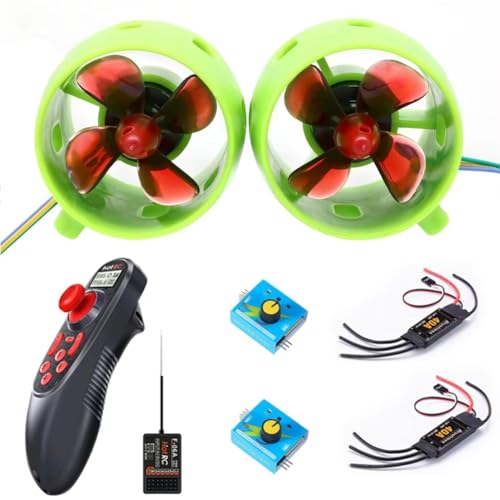 NONDK RC Jet Engine Kit sous- Boat à Jet 4-Lames CW CCW Propercues Brushless 40A ESC Servro Tester and Radio Tesmetteur