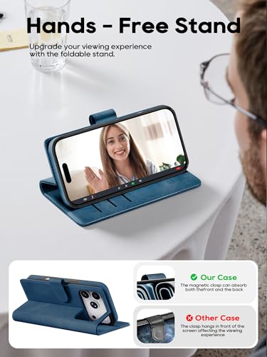 Coque pour iPhone 17 Pro compatible charge sans fil bleu