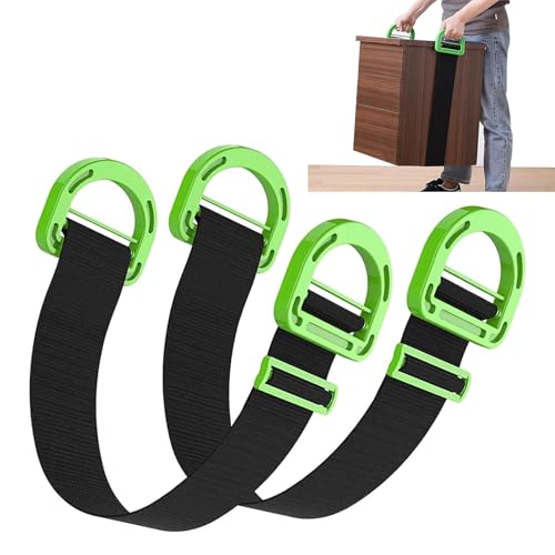 2 PCS Moving Straps, Lifting Straps for Movers Adjustable Furniture for Single Multiple Person Use Movers Tool