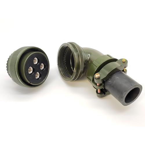 Conector de 4 pines en ángulo recto para optimizar cableado industrial MS3108A32-17S 4