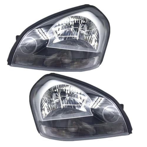 Phare principal pour Hyundai Tucson 2005-2010 optique avant gauche et droit couleur noir 1 paire