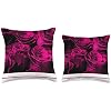 Fuschia Roses Throw Pillow