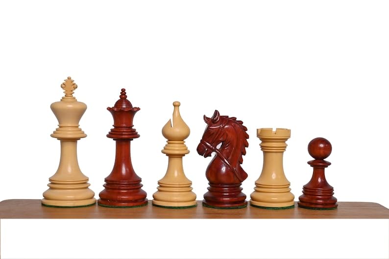 Napoleon Luxury Staunton - Set di scacchi in legno di palissandro (Paduak) con 2 regine extra, 11,2 cm