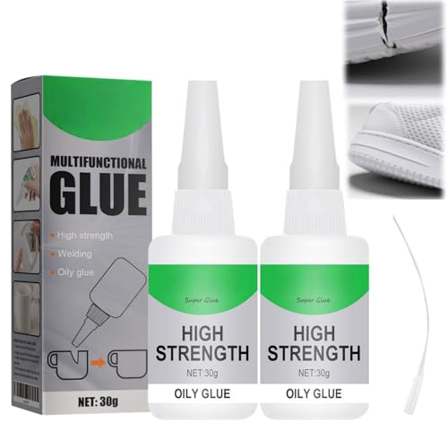 30g*2pcs Schweißen Öliger Kleber,Hochfest Super Kleber,Multifungctional Glue für Kunststoff Metall Keramik Leder Harz,Leistungsstarker Universalkleber,Wasserdichter Super K/leber Extra Stark