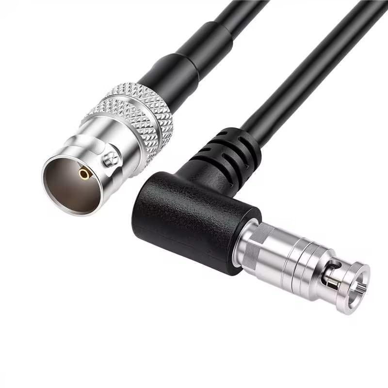 Câble SDI 6G Micro BNC mâle angle droit adaptateur BNC femelle pour moniteur vidéo assist 5 pouces