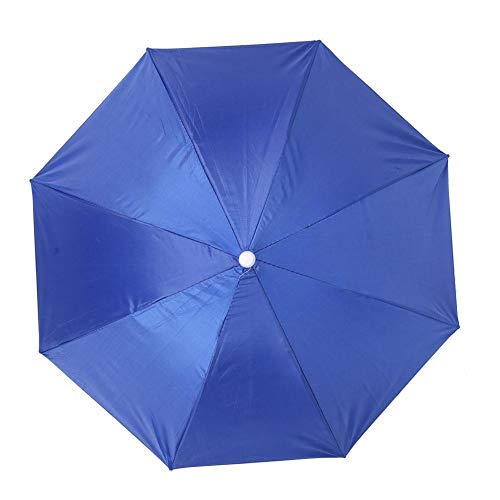 LetCart Chapeau Pliant Umbrella-65cm Protection Solaire Coupe-Vent Parapluie monté sur la tête(Bleu) Cover