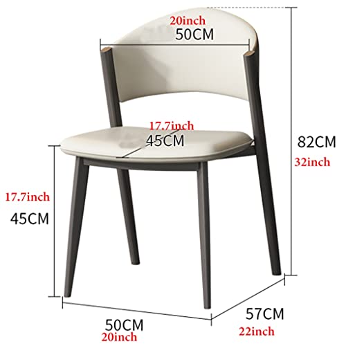 Chaise de vanité pour chambre à coucher en cuir ergonomique