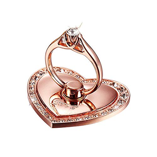 Universal Phone Grip Holder, Expanding Grip Soocket for Cellphones, 360?? Rotation Poop Grip Holder for Phones, iPad and Tablet（Rose Gold