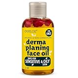 Dermaplaning Oil for Women - Face Shaving Oil for Oily Skin - Non Comedogenic, Fragrance Free, Organic, Natural and Lightweight - Use with Dermaplaning Tool for Face, 2oz by Ouiloe