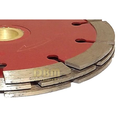 5" x 0.375" x 5/8-7/8" Premium Triple Sandwich Tuck Point Blade Mortar Diamond Blade for Dry/Wet Use