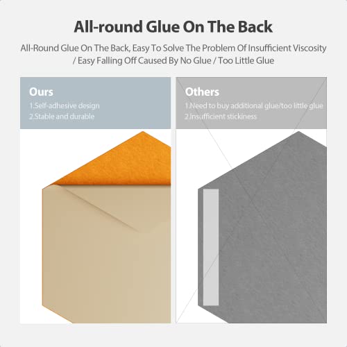 Image of 12 Pack Hexagon Acoustic Panels Self Adhesive Sound Proof Foam(Orange) | High density sound acoustic foam panel, 12 x 10.23 x 0.4in acoustic wall panels for home, office, studio, and more