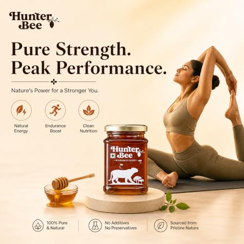 Image of Hunter BEE Sundarban Honey 340g | Wild Forest Honey | Raw & Unprocessed Natural Honey from Sundarbans | No Added Sugar | Naturally Rich in Antioxidants