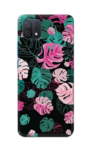 Image of Printed Hard Back Cover for Oppo A16K Back Cover (Seamless Leaves) -190724(EA)