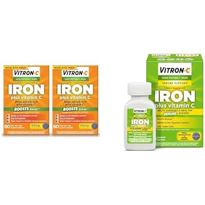 Vitron-C Iron Supplement, Once Daily, High Potency Iron Plus Vitamin C & Iron Supplement & Immune Support