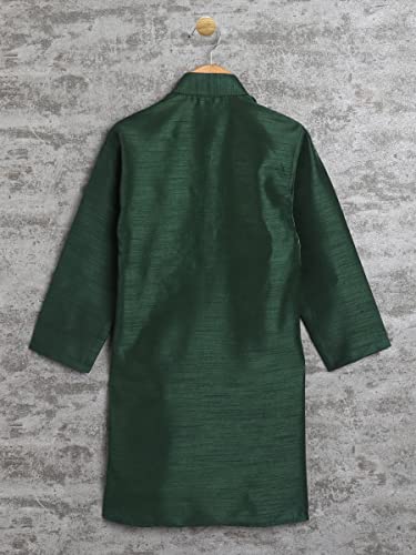 Image of AHHAAAA Kids Ethnic Silk Blend Waistcoat, and Kurta Pyjama Set for Boys 488
