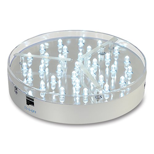 Lumière LED sous vase pour centre de table de mariage chic