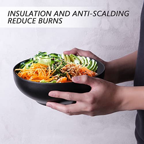 Easy Cleaning Fall Resistant Food Container For Noodle,Salad,Soup Home Imitation Porcelain Melamine Kitchen Supplies Bowls Ramen Bowl(19Cm) #TOP2