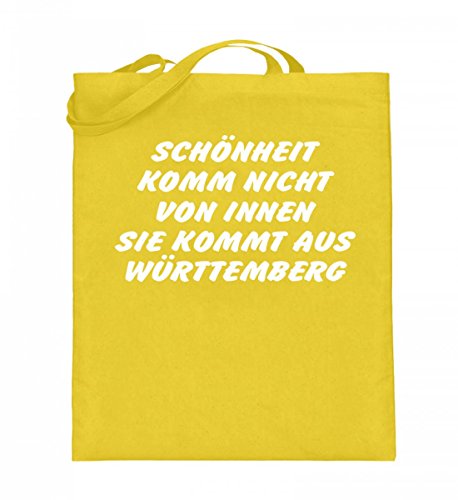 Sac en toile de jute jaune 38x42cm avec de longues anses pour le quotidien