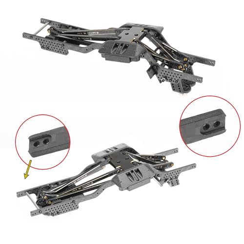 Carbon Fiber Chassis Kit for RampCrab SCX24 7° Angled Skid LCG Racing Model
| LCG Chassis Kit with 7° Angled Skid for RampCrab SCX24 Gladiator and Dodge Power Wagon
| RampCrab Carbon Fiber Chassis Kit for SCX24 with 7° Angled Skid and LCG Specificat