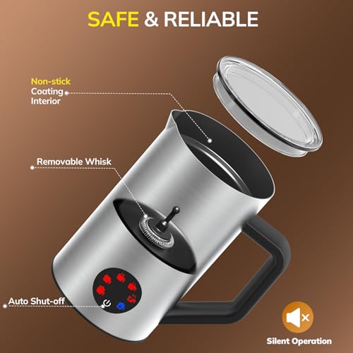 Mousseur à lait électrique en acier inoxydable Morpilot pour une émulsion parfaite de vos cafés