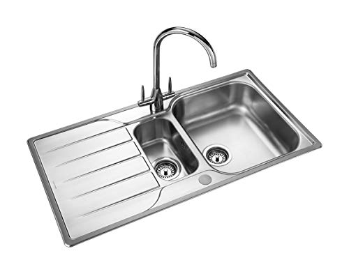 Rangemaster Michigan Countersunk – Sink Sink, Rectangular, Stainless Steel, Stainless Steel, 1.5 Breasts, Rectangular)