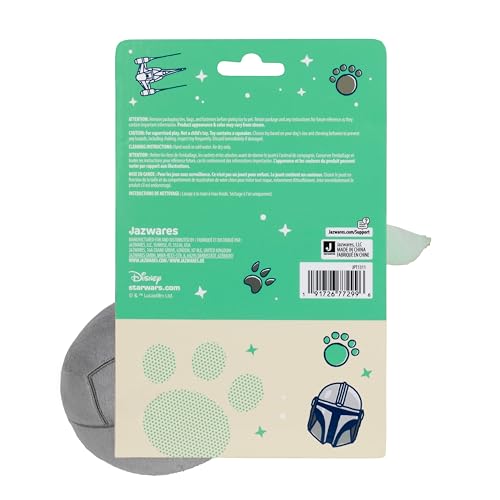 Disney Star Wars JPT1311 Grogu und Mandalorianer Plüschspielzeug für Hunde 2er-Pack – Zwei 9 cm große Plüschspielzeuge mit Quietscher