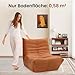 Meskanu Lounge-Sofa mit Memory-Schaum für kleine Räume: Bodensofa Lazy Sofa aus Wildlederimitat, Cloud Couch für Schlafzimmer & Wohnzimmer, Braun
