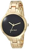Nine West Women's Japanese Quartz Dress Watch with Metal Strap, Gold, 11.75 (Model: NW/2224BKGB)