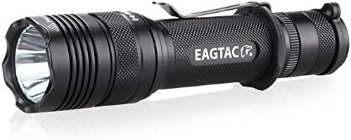EagtacT200C2 XML2 U4 1277 Lumen Tactical Flashlight, Medium, Black, T200C2-XML2-BASE-CW