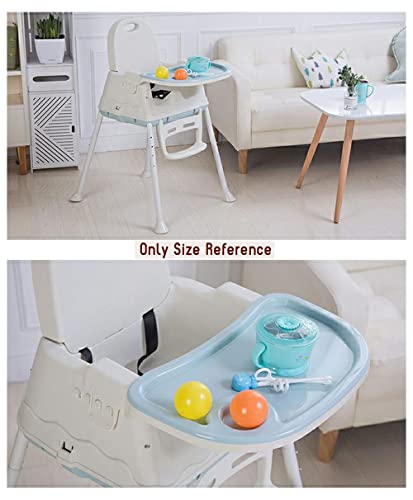 Image of StarAndDaisy Comfort Baby High Chair for Feeding with 4 in 1 Multifunctions for 6 Months to 3 Years Girls & Boys, Height Adjustable, Detachable Food Tray & One-Hand Adjustable (Blue)