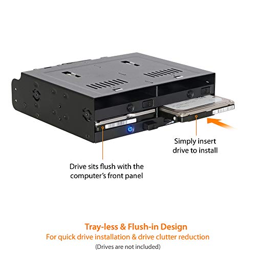 ICY DOCK Quad Bay 2.5" SATA/SAS SSD/HDD Trayless Hot-swap Dock/Mobile Rack for 5.25 Drive Bay - flexiDOCK MB524SP-B