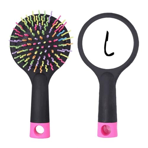Brosse à cheveux démêlante Iota noire brosse pneumatique anti-nœuds motif alphabet grec