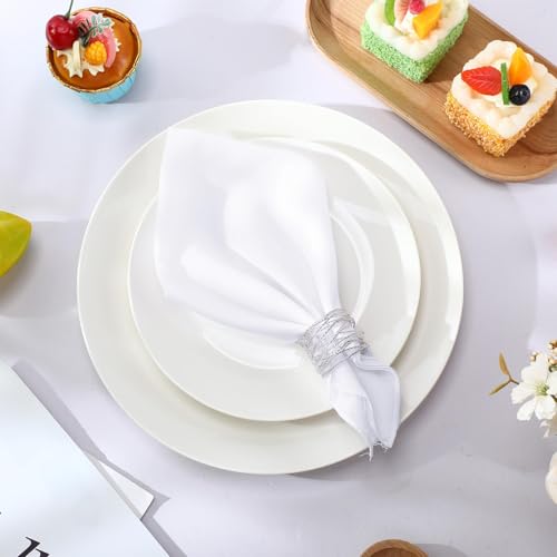 Image of Leinuosen 100 Pack Handkerchiefs Bulk Men's Handkerchiefs Cotton Classic Hankies Pocket Square Towel for Wedding Party